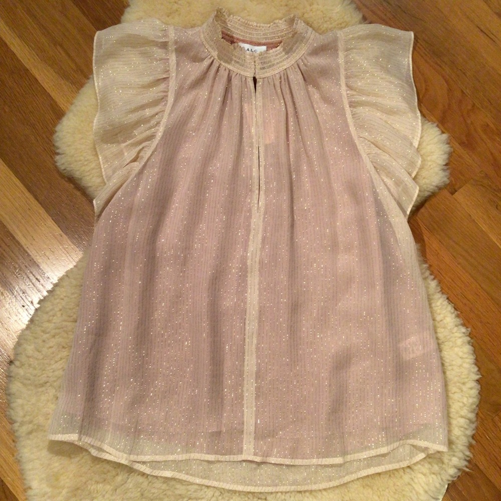 A.L.C. shimmery champagne Hayley top